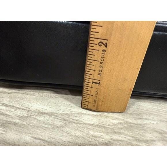 VTG Y2K Coach Leatherware Bleecker Double Buckle Crossbody Black Leather Bag - Picture 11 of 16